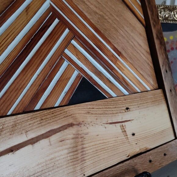 Handmade Rustic Wooden Mountain Art Framed Hardwoods Wall ,Shelf Leaner Only One - Picture 7 of 8